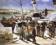 Edouard Manet The Departure of the folkestone Boat oil painting reproduction